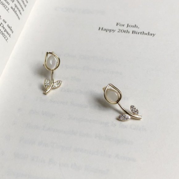 💙💕Last one Rose Floral Stud Flower Tulips - Picture 8 of 11